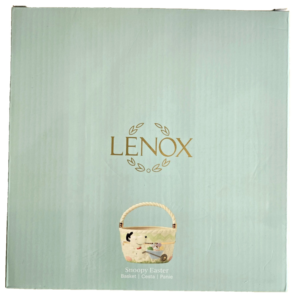 Lenox Peanuts Snoopy & Woodstock‎ Porcelain Easter Basket 895686.